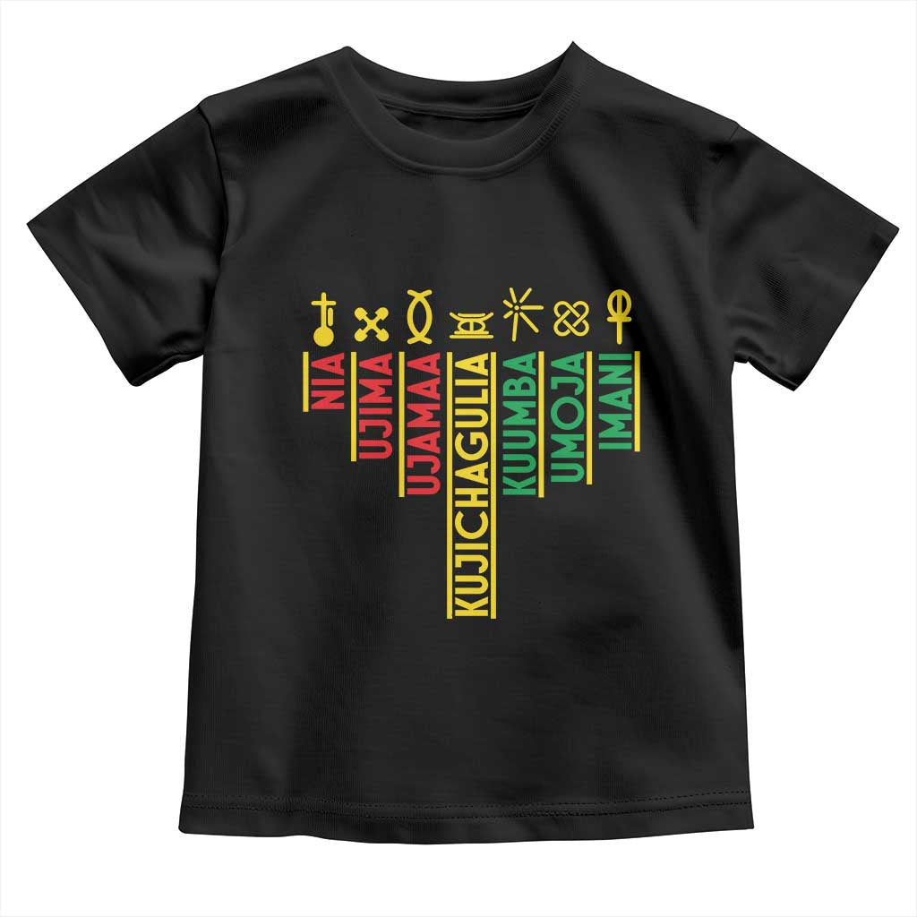 African American Christmas Toddler T Shirt 7 Principles Of Kwanzaa