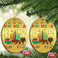 African American Xmas Kwanzaa Is Lit Christmas Ornament