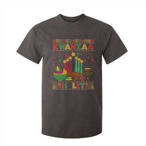 African American Xmas Kwanzaa Is Lit T Shirt For Kid