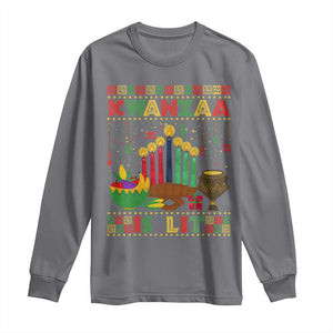 African American Xmas Kwanzaa Is Lit Long Sleeve Shirt