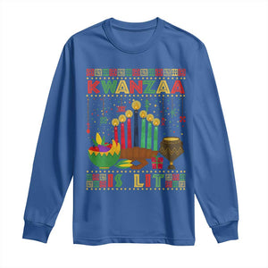 African American Xmas Kwanzaa Is Lit Long Sleeve Shirt