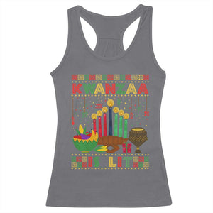 African American Xmas Kwanzaa Is Lit Racerback Tank Top