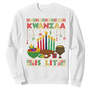 African American Xmas Kwanzaa Is Lit Sweatshirt