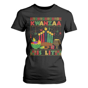 African American Xmas Kwanzaa Is Lit T Shirt For Women