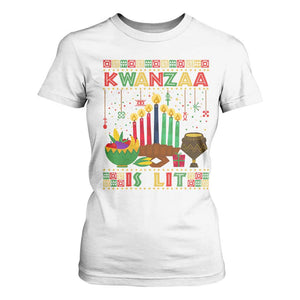 African American Xmas Kwanzaa Is Lit T Shirt For Women