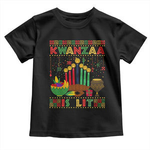 African American Xmas Kwanzaa Is Lit Toddler T Shirt