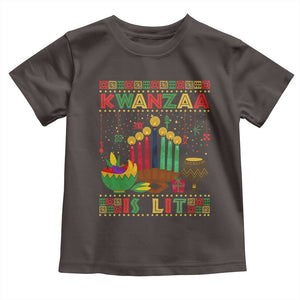 African American Xmas Kwanzaa Is Lit Toddler T Shirt