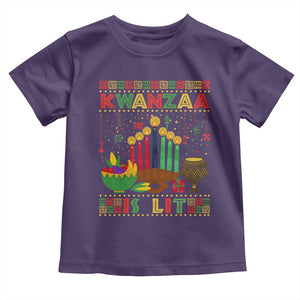 African American Xmas Kwanzaa Is Lit Toddler T Shirt