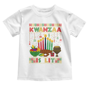 African American Xmas Kwanzaa Is Lit Toddler T Shirt