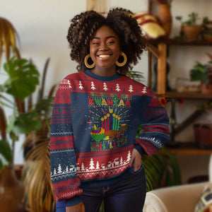 African American Xmas Kwanzaa Is Lit Ugly Christmas Sweater