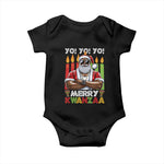 Merry Kwanzaa Baby Onesie Black Christmas African American Santa
