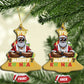 Merry Kwanzaa Christmas Ornament Black Christmas African American Santa