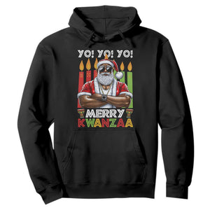 Merry Kwanzaa Hoodie Black Christmas African American Santa