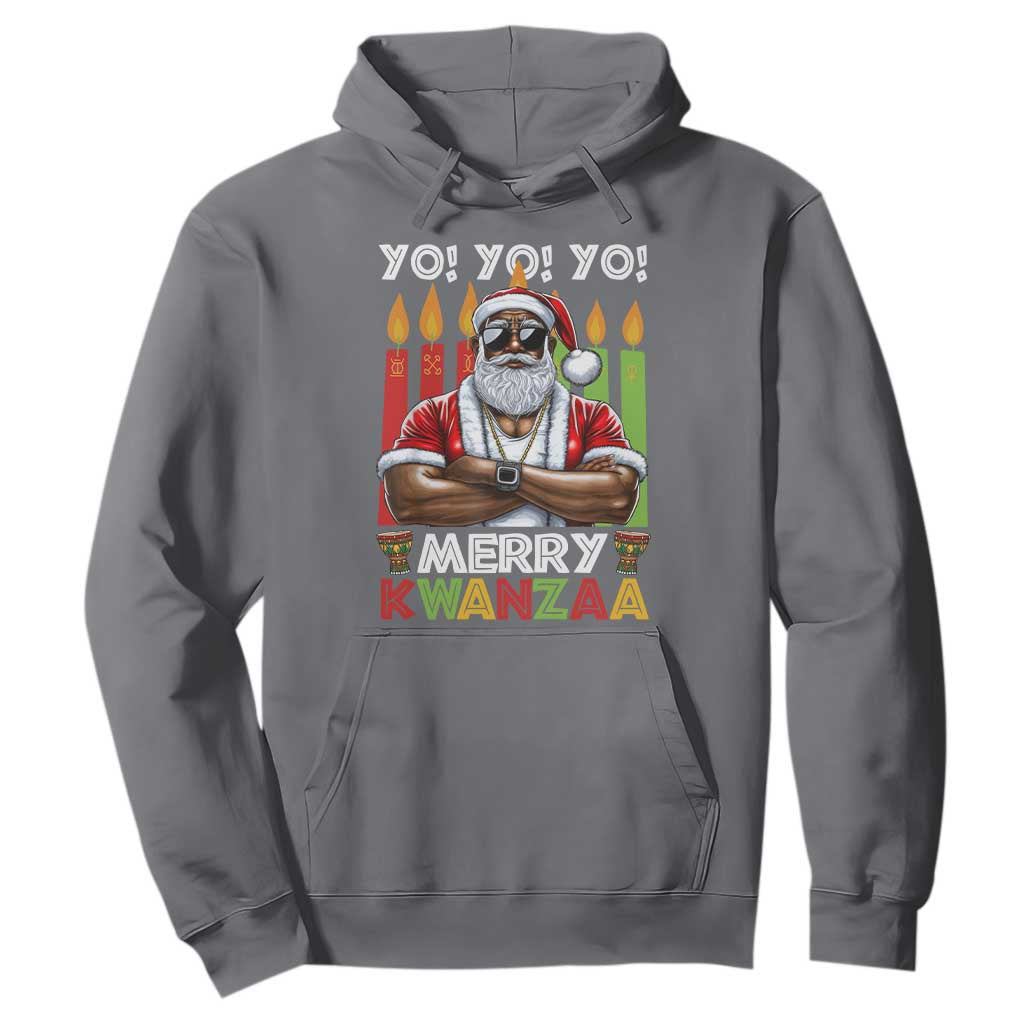 Merry Kwanzaa Hoodie Black Christmas African American Santa