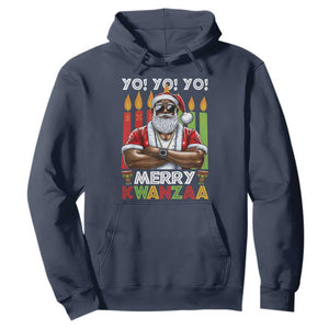 Merry Kwanzaa Hoodie Black Christmas African American Santa