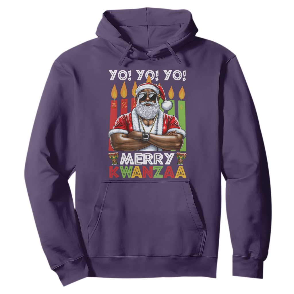 Merry Kwanzaa Hoodie Black Christmas African American Santa