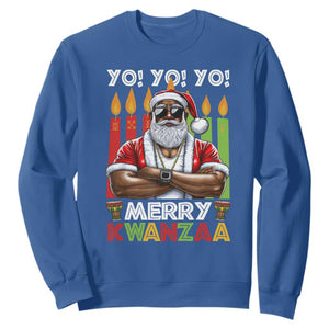 Merry Kwanzaa Sweatshirt Black Christmas African American Santa