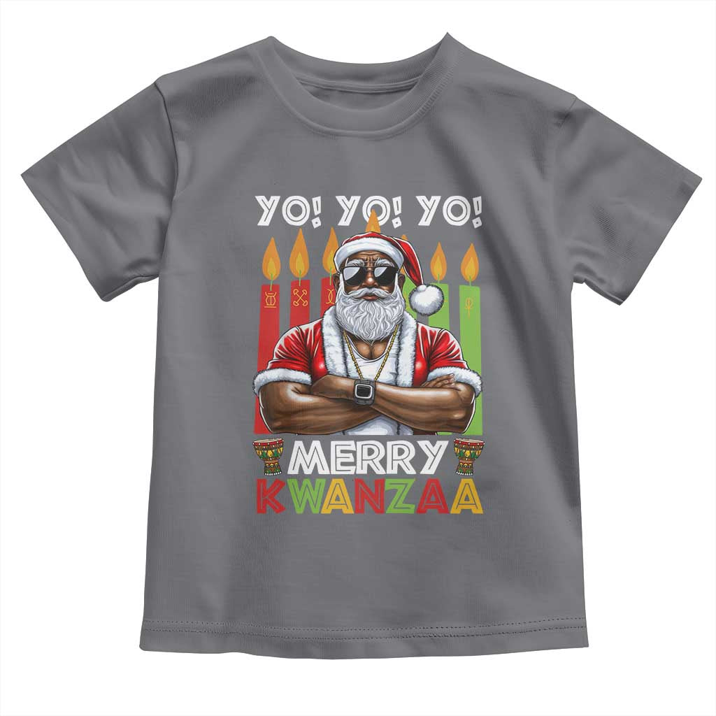 Merry Kwanzaa Toddler T Shirt Black Christmas African American Santa