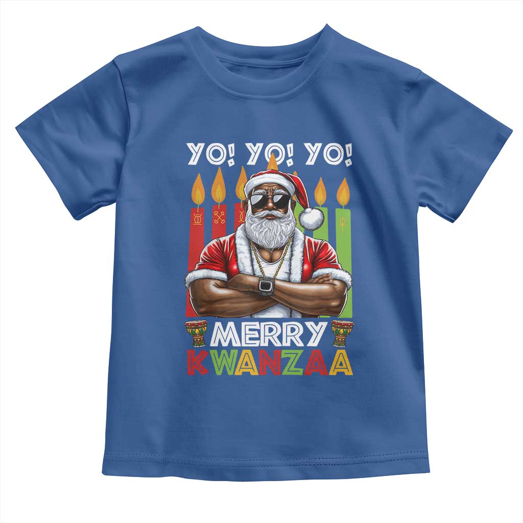 Merry Kwanzaa Toddler T Shirt Black Christmas African American Santa