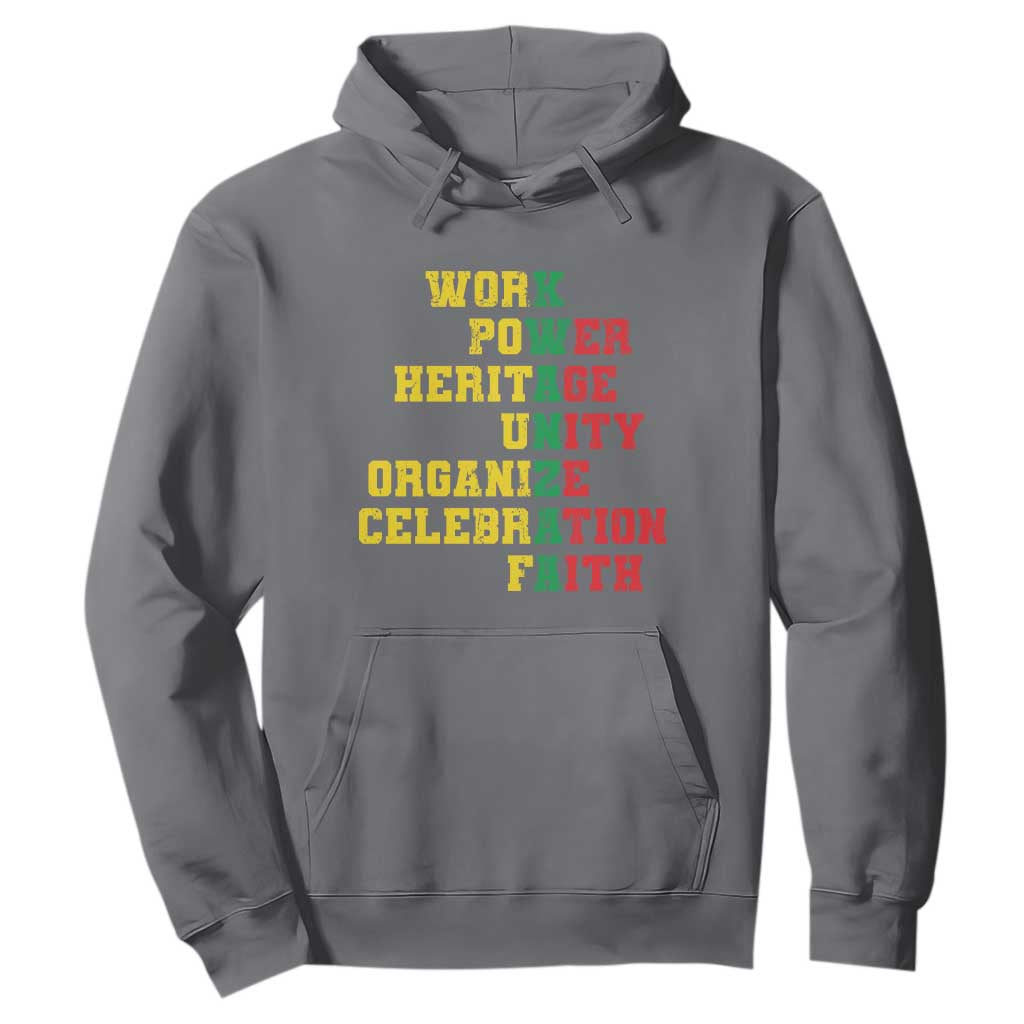 African American Christmas Kwanzaa Hoodie Work Power Heritage Unity Organize Celebration Faith
