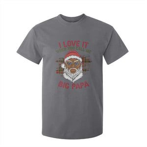 African American Christmas Santa Kwanzaa T Shirt For Kid I Love It When You Call Me Big Papa