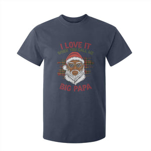 African American Christmas Santa Kwanzaa T Shirt For Kid I Love It When You Call Me Big Papa