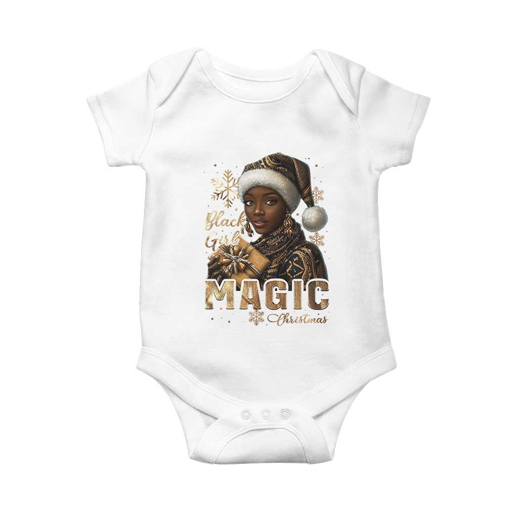 Christmas Melanin Black Girl Magic Baby Onesie