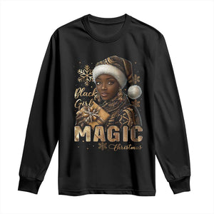 Christmas Melanin Black Girl Magic Long Sleeve Shirt