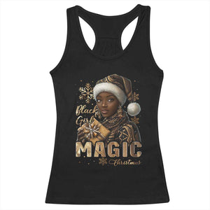 Christmas Melanin Black Girl Magic Racerback Tank Top