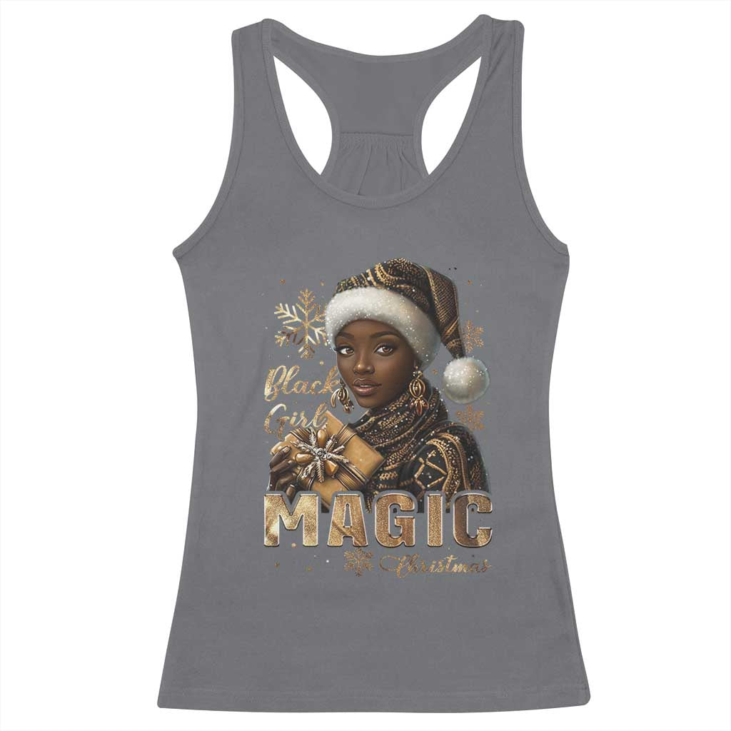 Christmas Melanin Black Girl Magic Racerback Tank Top
