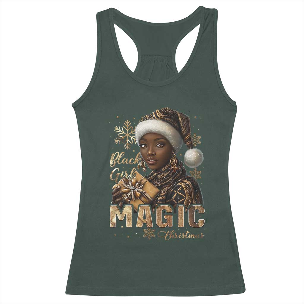 Christmas Melanin Black Girl Magic Racerback Tank Top