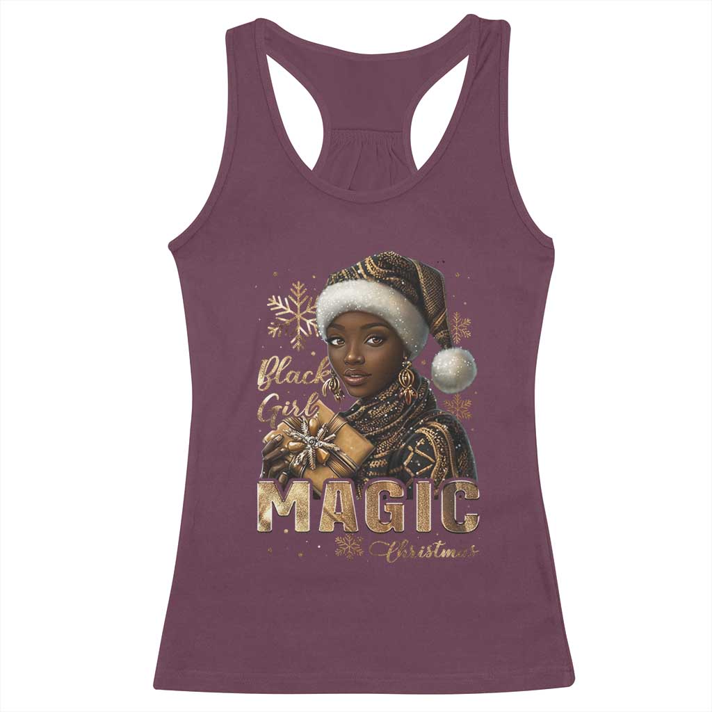 Christmas Melanin Black Girl Magic Racerback Tank Top