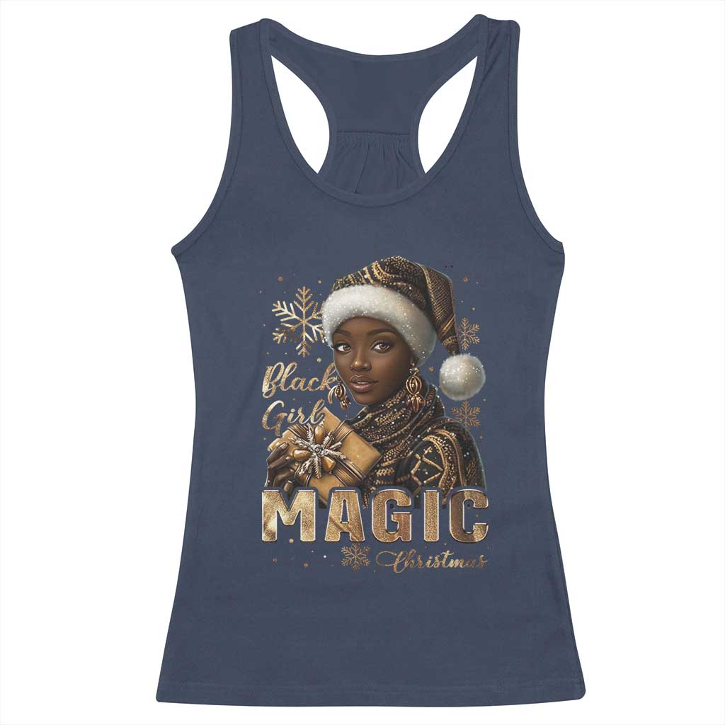 Christmas Melanin Black Girl Magic Racerback Tank Top
