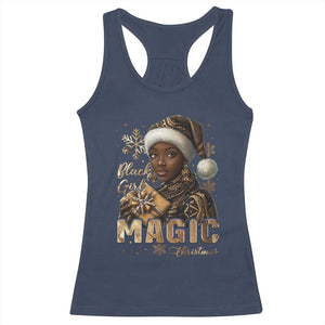 Christmas Melanin Black Girl Magic Racerback Tank Top