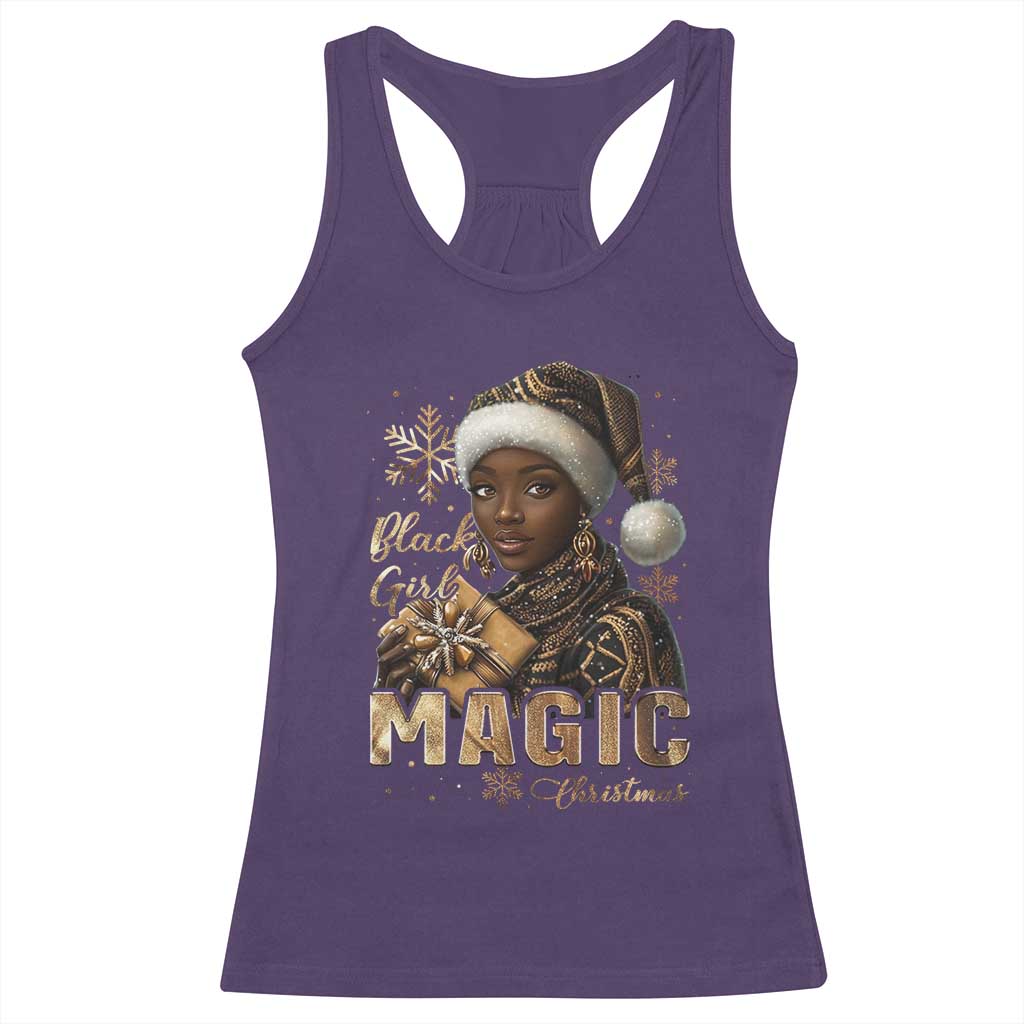 Christmas Melanin Black Girl Magic Racerback Tank Top