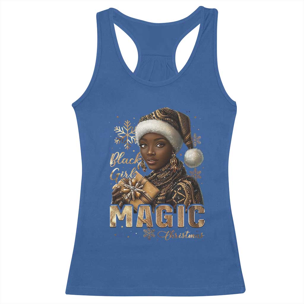 Christmas Melanin Black Girl Magic Racerback Tank Top