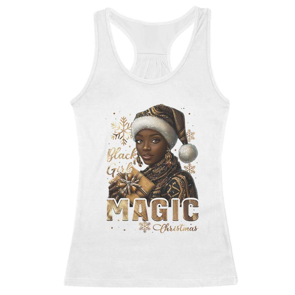Christmas Melanin Black Girl Magic Racerback Tank Top