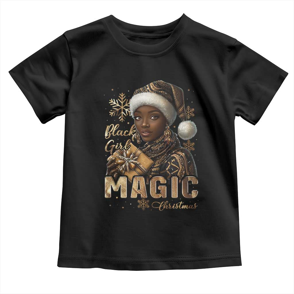 Christmas Melanin Black Girl Magic Toddler T Shirt