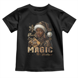 Christmas Melanin Black Girl Magic Toddler T Shirt