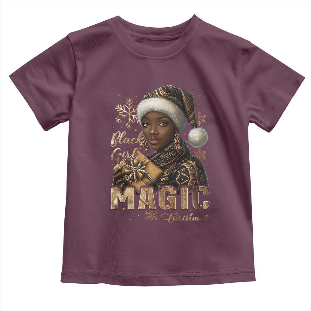 Christmas Melanin Black Girl Magic Toddler T Shirt