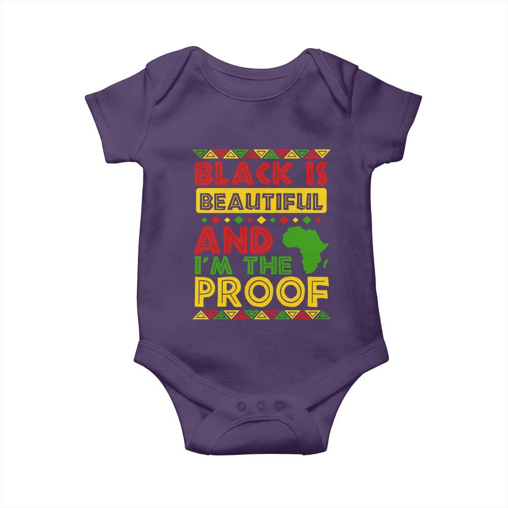 Black Pide Baby Onesie Black Is Beautiful And I'm The Proof Black History Month