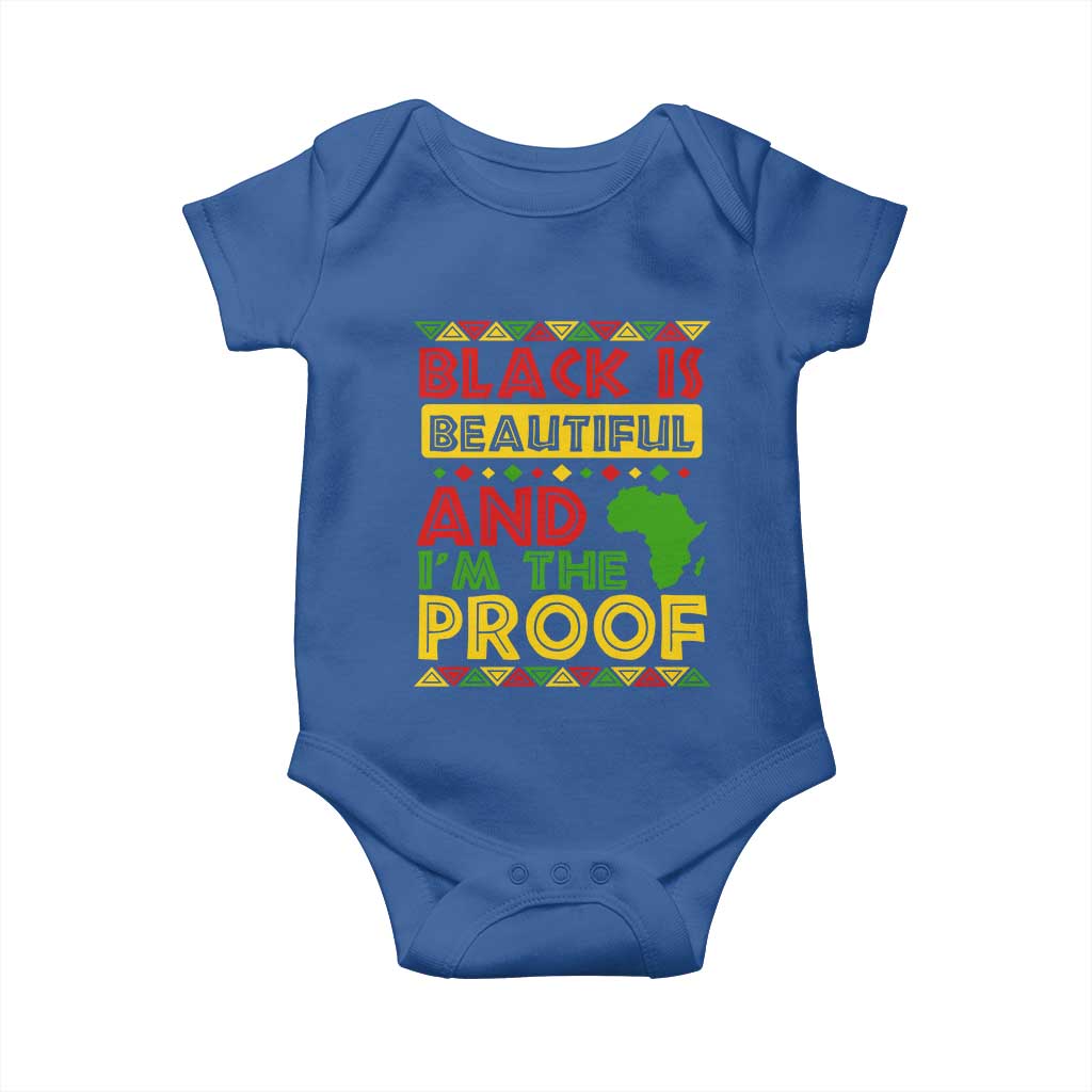 Black Pide Baby Onesie Black Is Beautiful And I'm The Proof Black History Month