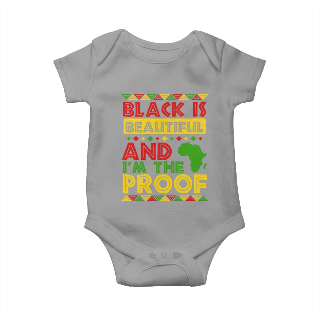 Black Pide Baby Onesie Black Is Beautiful And I'm The Proof Black History Month
