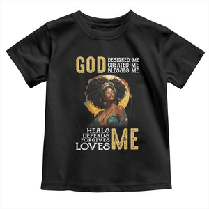 African Women Pride Baby Shirt God Designed Created Blessed Me Black History Month