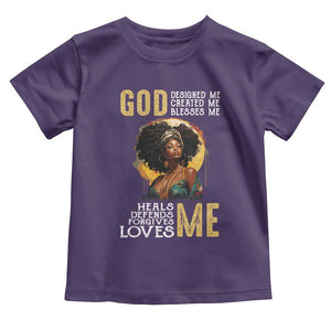 African Women Pride Baby Shirt God Designed Created Blessed Me Black History Month