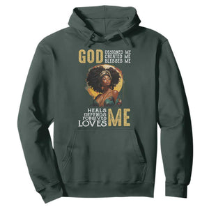 African Women Pride Hoodie God Designed Created Blessed Me Black History Month