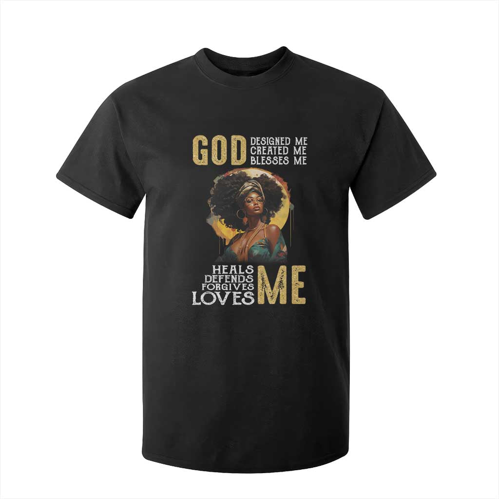 African Women Pride T Shirt For Kid God Designed Created Blessed Me Black History Month