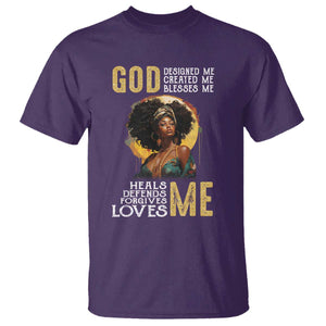 African Women Pride T Shirt God Designed Created Blessed Me Black History Month