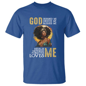 African Women Pride T Shirt God Designed Created Blessed Me Black History Month