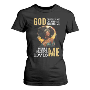 African Women Pride T Shirt For Women God Designed Created Blessed Me Black History Month